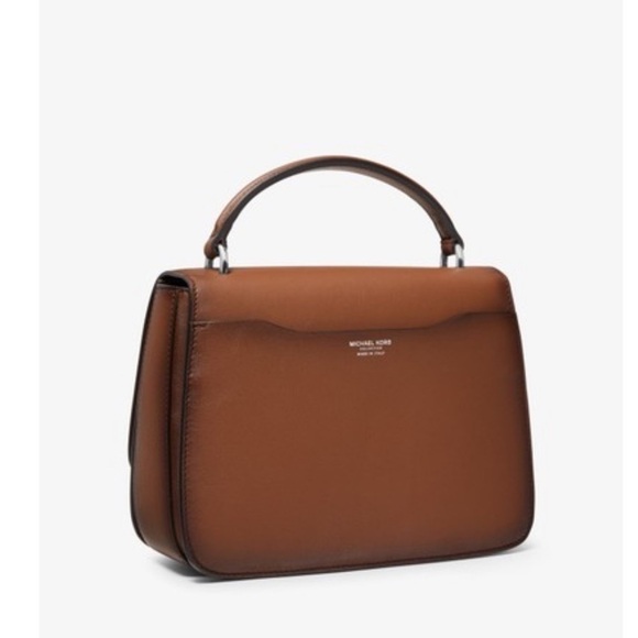 Michael Kors Collection Mia Burnished Calf Leather shoulder satchel crossbody - Picture 3 of 16